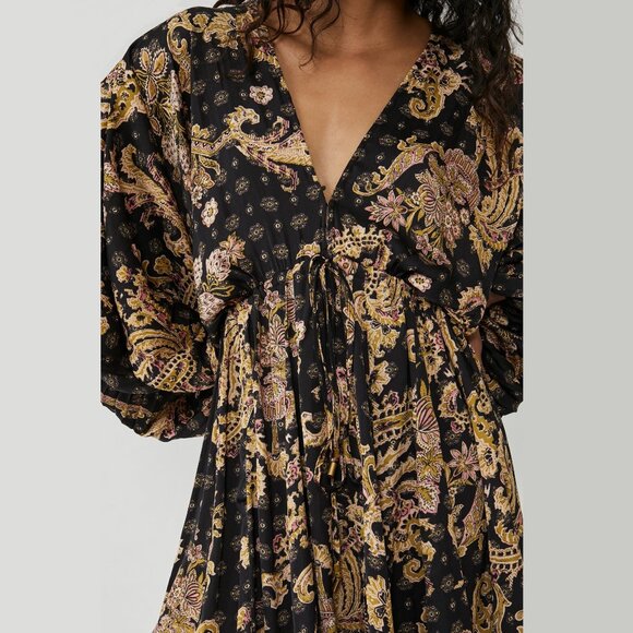 Free People Arzel Printed Mini Dress NWOT - Picture 4 of 11
